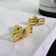 Gold Simplicity Letter Patchwork Earrings