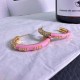 Pink Street Letter Patchwork Earrings