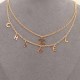 Rose Gold Simplicity Letter Chains Necklaces