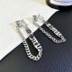 Silver Street Letter Chains Earrings