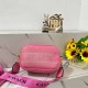 Pink Simplicity Letter Zipper Bags