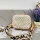 Beige Street Letter Zipper Bags
