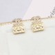 Gold Simplicity Letter Patchwork Rhinestone Earrings