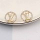 Gold Simplicity Letter Rhinestone Earrings