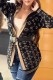 Black Elegant Letter Patchwork Without Belt Hooded Collar Tops(Without Belt)