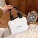 White Casual Simplicity Letter Zipper Bags