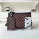 Dark Brown Street Letter Zipper Bags