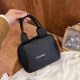 Black Casual Simplicity Letter Zipper Bags