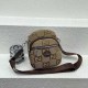 Khaki Street Letter Zipper Bags