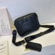 Pure Black Street Letter Zipper Bags