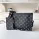 Black Gray Street Letter Zipper Bags