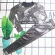 Black Gray Sportswear Letter Patchwork Swimwears