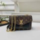 Black Coffee Street Letter Patchwork Chains Bags