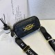 Black Street Letter Geometric Patchwork Zipper Bags