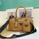 Khaki Casual Simplicity Letter Zipper Bags