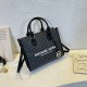 Black Casual Street Letter Zipper Bags