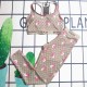 Pink Sportswear Letter Patchwork Swimwears