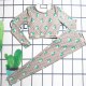 Green Sportswear Letter Character Patchwork Swimwears