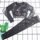 Black Sportswear Letter Patchwork Swimwears
