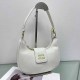 White Casual Simplicity Letter Zipper Bags
