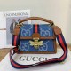 Blue Casual Street Letter Patchwork Bags