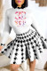 White Casual Print Letter O Neck Long Sleeve Two Pieces