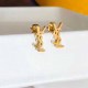 Gold Simplicity Letter Patchwork Earrings