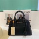 Black Casual Simplicity Letter Zipper Bags