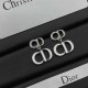 Silver Simplicity Letter Rhinestone Earrings