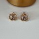 Gold Simplicity Letter Patchwork Earrings