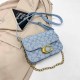 Blue Casual Street Geometric Patchwork Bags