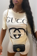 White Street Print Letter O Neck T-Shirts