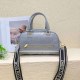 Grey Simplicity Letter Zipper Bags