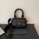 Black Casual Street Letter Zipper Bags