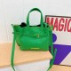 Green Simplicity Letter Patchwork Zipper Bags