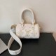 White Casual Street Letter Zipper Bags