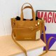 Brown Simplicity Letter Patchwork Zipper Bags