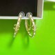 White Street Letter Patchwork Earrings
