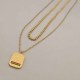 Gold Simplicity Letter Chains Necklaces