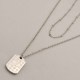 Silver Simplicity Letter Chains Necklaces