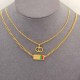 Gold Simplicity Letter Chains Necklaces