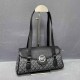 Black Street Simplicity Letter Patchwork Zipper Bags