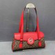 Red Street Simplicity Letter Patchwork Zipper Bags
