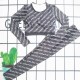 Black Sportswear Letter Patchwork Swimwears
