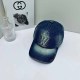 Dark Blue Street Letter Patchwork Hat