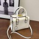 White Simplicity Letter Patchwork Bags