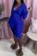 Blue Casual Print Letter Hooded Collar Long Sleeve Two Pieces