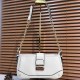 White Simplicity Letter Solid Zipper Bags
