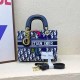 Blue White Vintage Elegant Letter Patchwork Bags