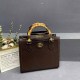 Coffee Elegant Simplicity Letter Solid Patchwork Bags
